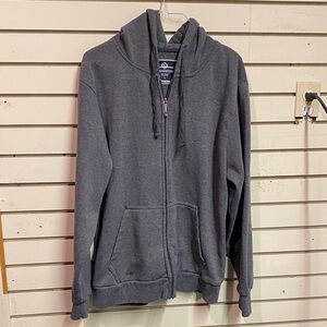 Leehanton Charcoal Zip-Up Sweater
